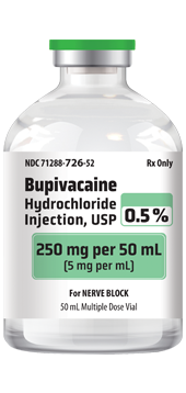 Bupivacaine Hydrochloride Injection, USP 0.5%, 250 mg per 50 mL